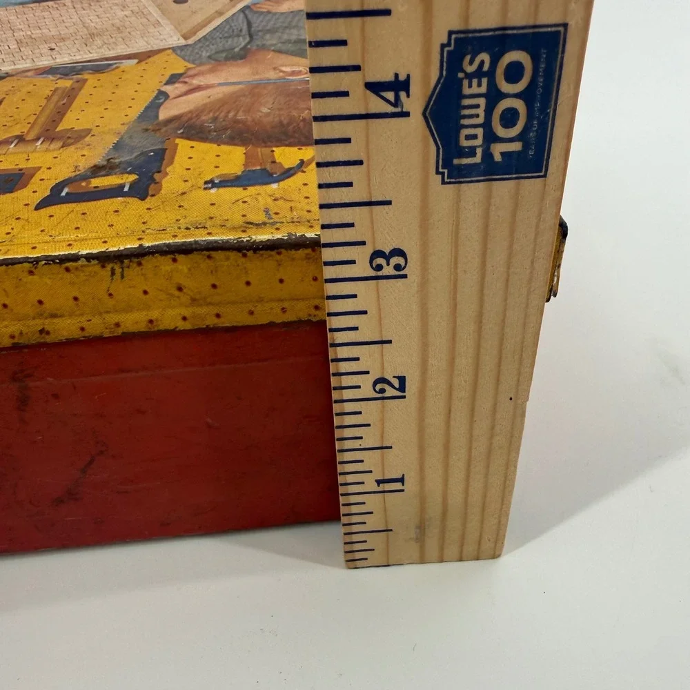 Vintage‎ Handy Andy Blue Diamond Toy Tin Tool Set W Real Tools 50's USA